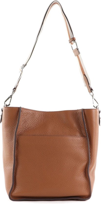 DECADENT Cuir Sac à épaule Sac à épaule bandoulière Sheila Bucket Bag Cognac Brun