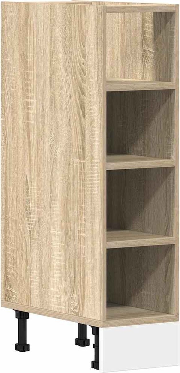 vidaXL Onderkast - 20x44,5x81,5 - cm - bewerkt - hout - sonoma - eikenkleurig sonoma eiken