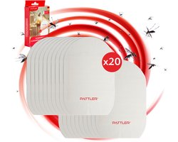 PATTLER® Navulset met 20 zelfklevende kaarten voor UV-muggenlamp - Muggenvanger, muggenstekker, muggenlamp voor binnen - Extra sterk kleefoppervlak houdt insecten met minimaal contact