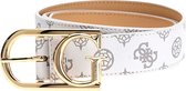GUESS Ceinture Dorys Belt W85 White Logo Blanc