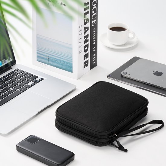 YONO Câble Organisateur Sac - Câble Sac - Organisateur Pochette - Sac de Rangement pour Câbles et Accessoires de vêtements pour bébé - Zwart