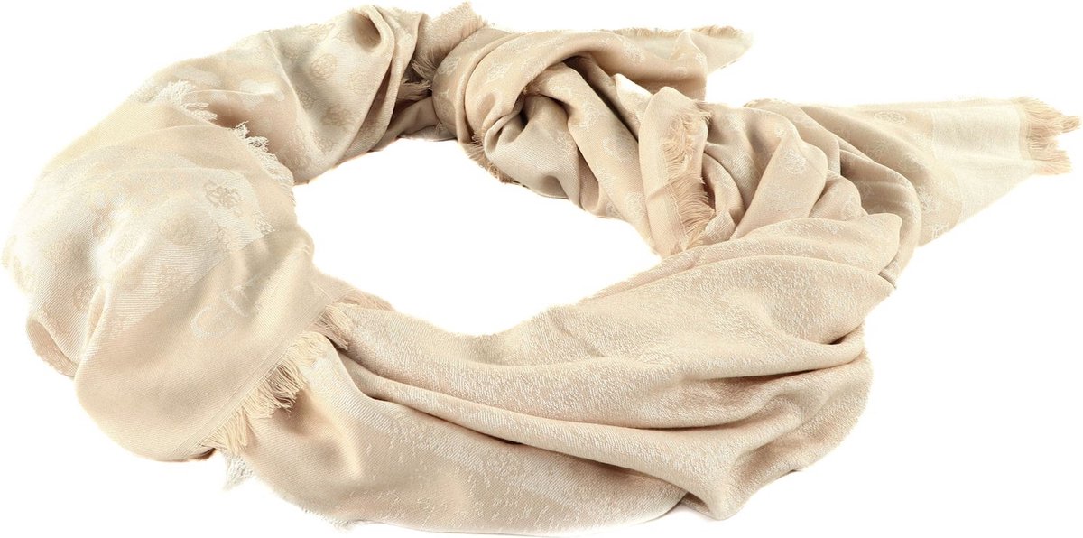 GUESS Sjaal Geva Kefiah Rose Logo Beige