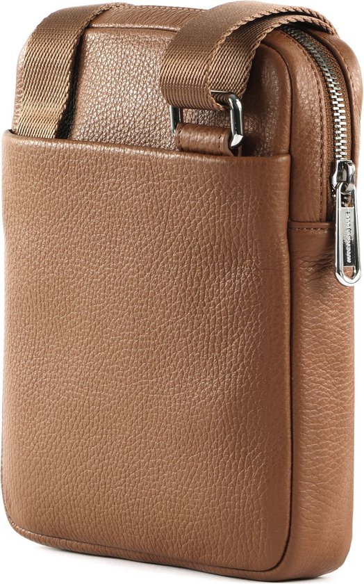 MANDARINA DUCK Cuir Sac à épaule bandoulière Mellow Urban Crossover Bag Indian Tan Marron clair