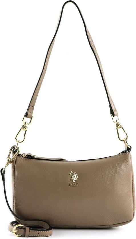 U.S. POLO ASSN. Cuir Sac à épaule Sac à épaule bandoulière Arlington Hobo Light Taupe Marron clair