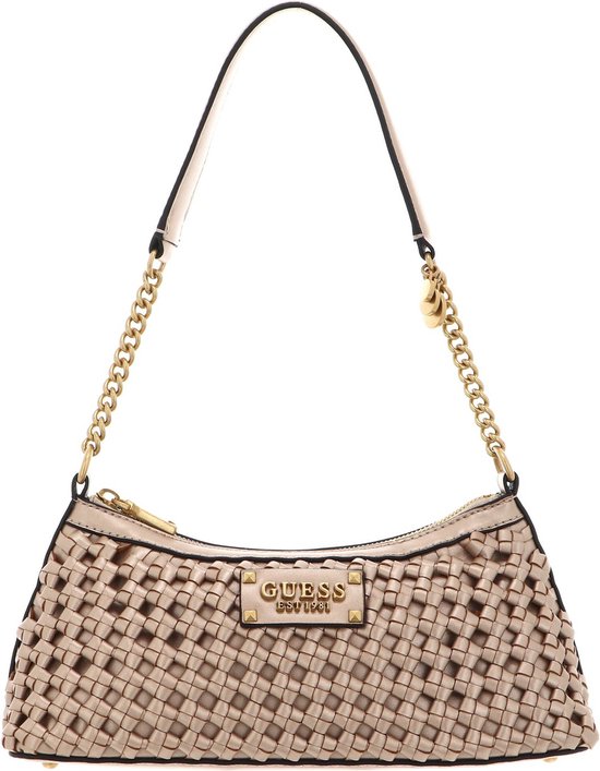Sac à Épaule Guess Sicilia - Noir - 100% Polyuréthane - Avec Pochette à Carte - Neuf Avec Étiquettes
