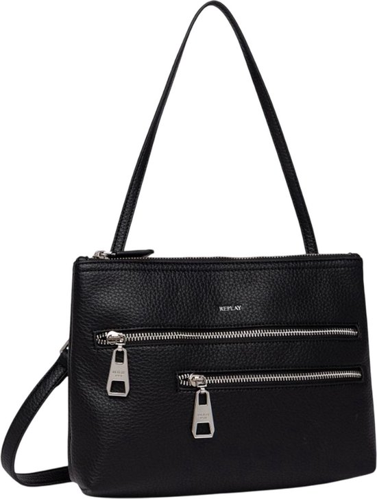 Sac Bandoulière REPLAY Crossbody – Noir – Ajustable, Fermeture Magnétique – NEUF