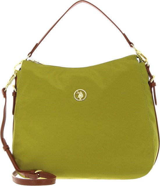 U.S. POLO ASSN. Sac à épaule Houston Hobo Bag Green / Tan Vert clair