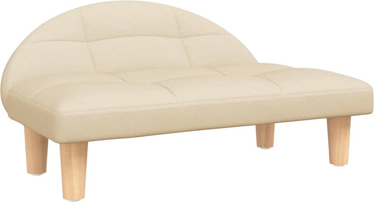 vidaXL Hondenmand 70x52x30 cm stof crèmekleurig