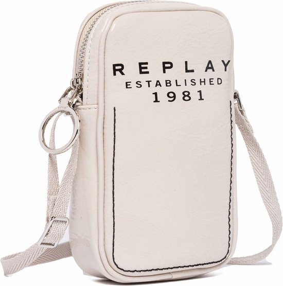 REPLAY Telefoontasje Smartphonebag Cream White Beige