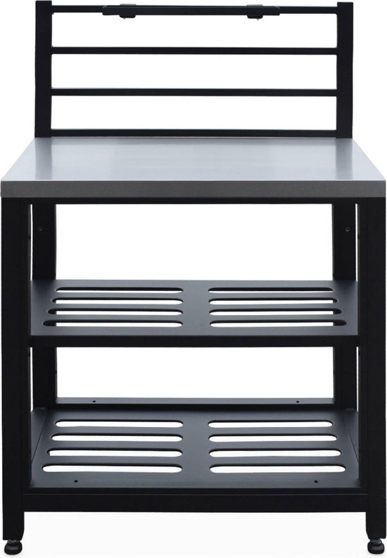 sweeek - Buitenkeuken met 4 stalen modules, unit met spoelbak, planken, lades en opbergruimte van Sweeek — afbeelding 3