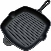 Bol.com Ocina Gietijzeren Grillpan 28 cm – Grillpannen - Vleespan BBQ - Pan Inductie – Skillet aanbieding