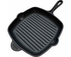 Ocina Gietijzeren Grillpan 28 cm – Grillpannen - Vleespan BBQ - Pan Inductie – Skillet Ocina Gietijzeren Grillpan 28 cm – Grillpannen - Vleespan BBQ - Pan Inductie – Skillet