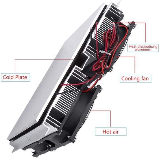 12 V Halfgeleider Koeling Enkele Peltier Koeler Module Dual Fan Koeling Thermo-elektrische Koeler voor Mini Conditioner Koelkast