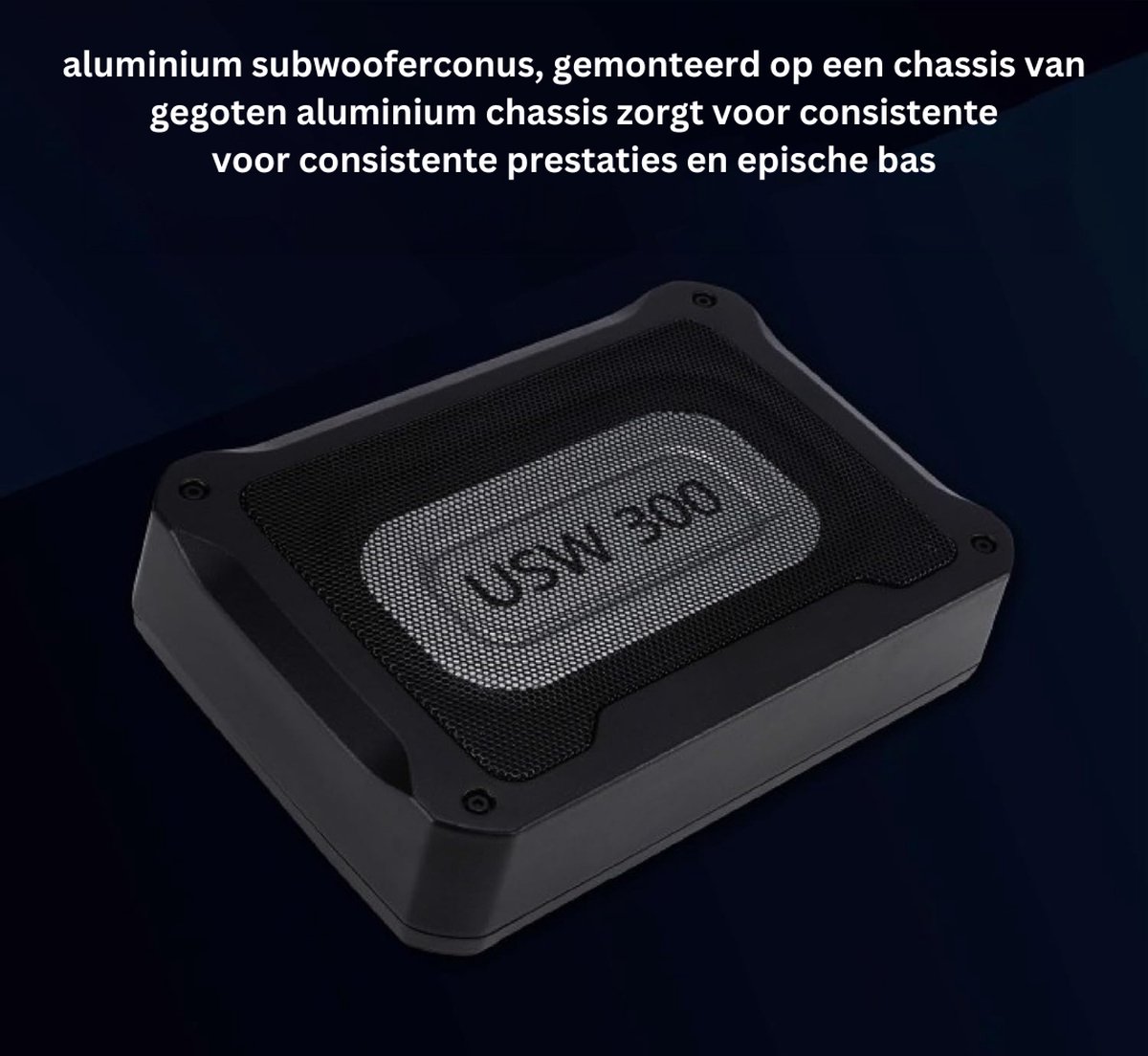 White-Label® Underseat Subwoofer - Auto Versterking - Speakers - Zwart – foto 5