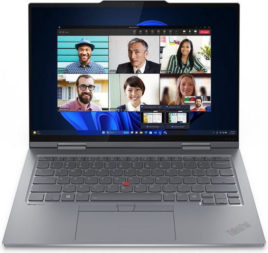 Lenovo ThinkPad X1 2-in-1 Gen 9 Intel Core Ultra 7 155U Hybride (2-in-1) 35,6 cm (14") Touchscreen WUXGA 16 GB LPDDR5x-SDRAM 512 GB SSD Wi-Fi 6E (802.11ax) Windows 11 Pro Engels Grijs