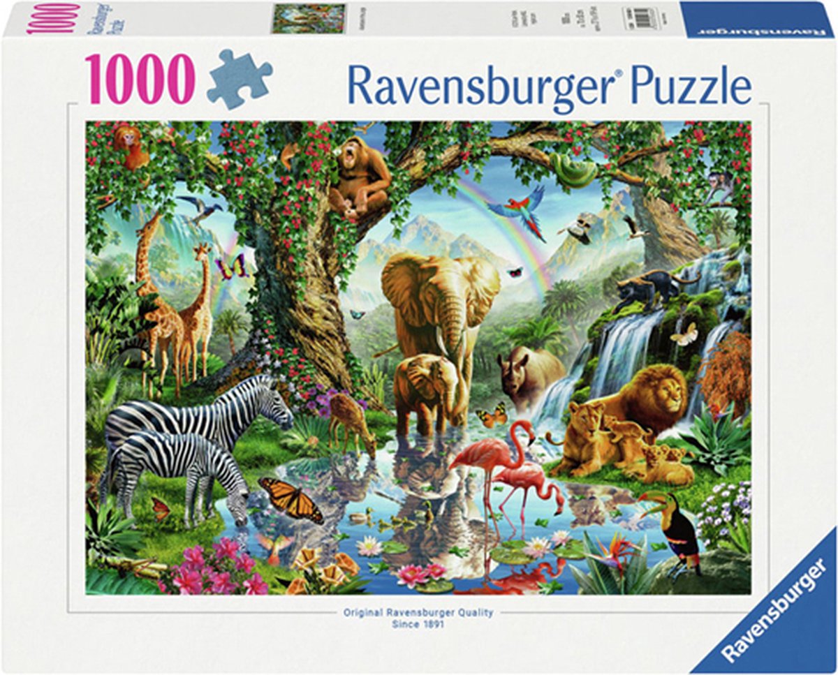 Ravensburger puzzel legpuzzel jungle avontuur - 1000 stukjes dieren. — afbeelding 2