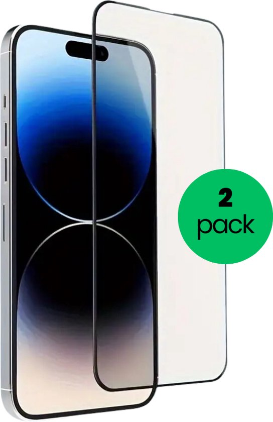 Convient pour iPhone 16 Protecteur d'écran 2x - Wolf & Li - Verre de protection Premium - Glas trempé
