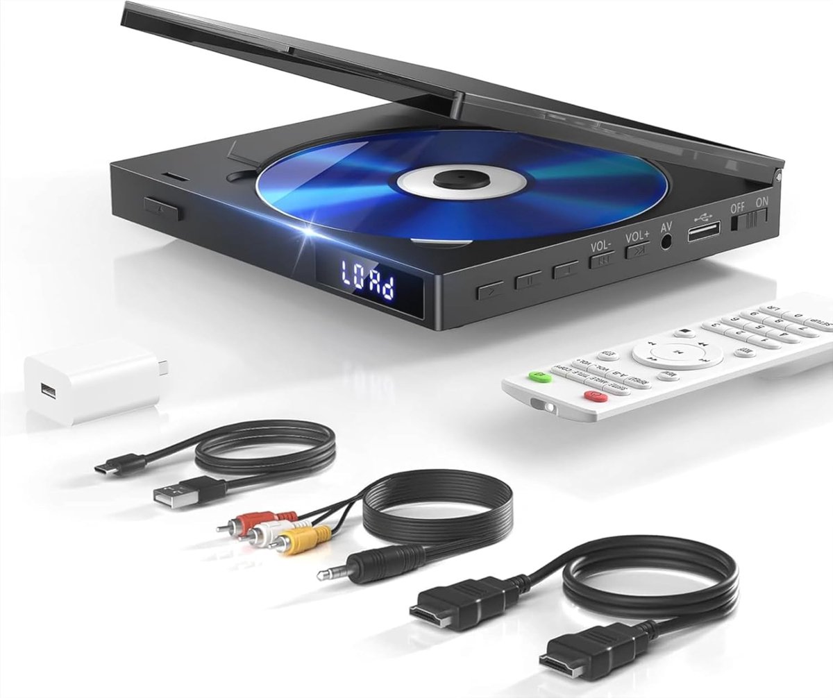 Compacte HDMI DVD-speler voor TV met 1080p beeldkwaliteit