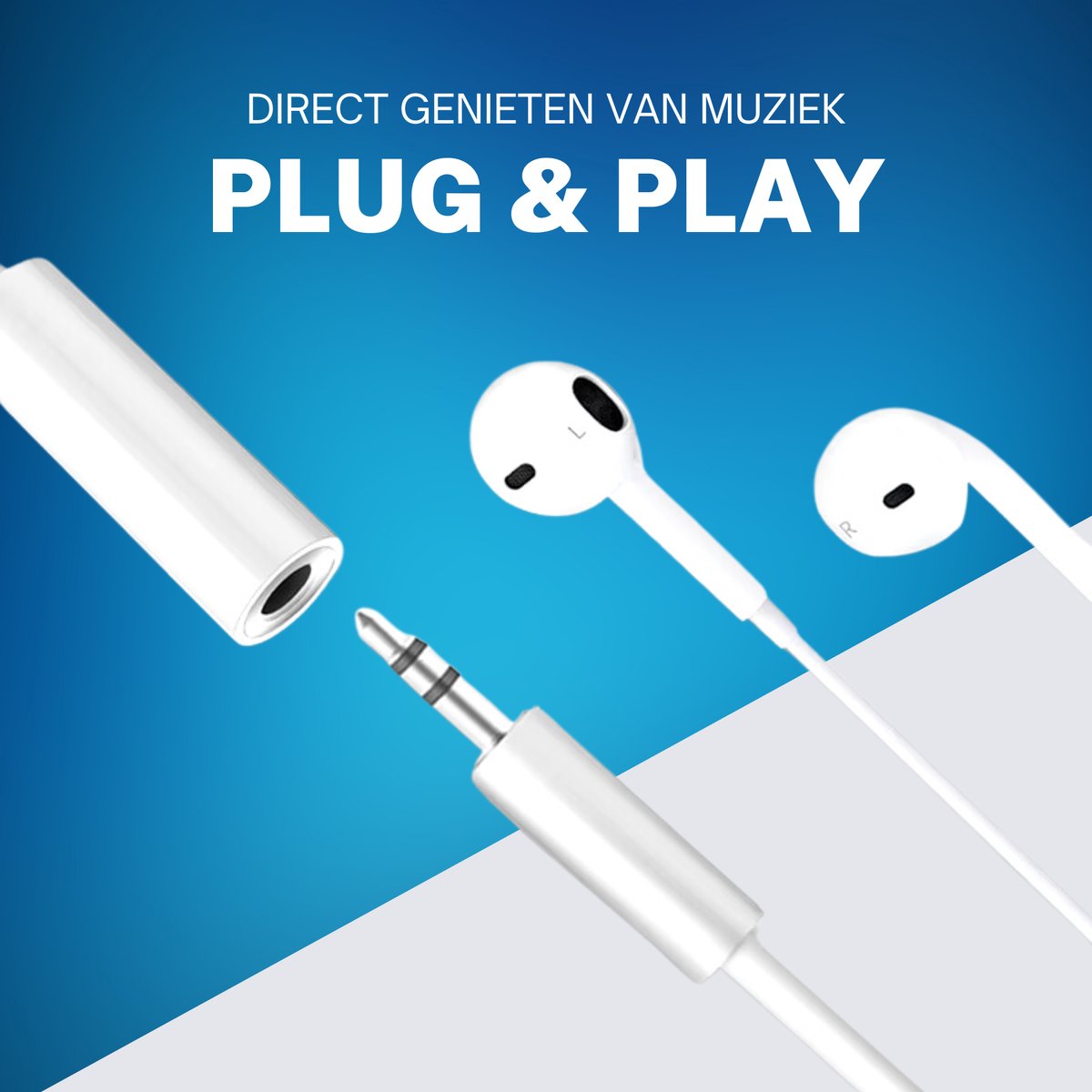 USB-C Naar 3,5 Mm Hoofdtelefoonadapter – Met Lichteffect, Nylon Vlechtwerk, Voor Telefoon 16/15 En Tablets