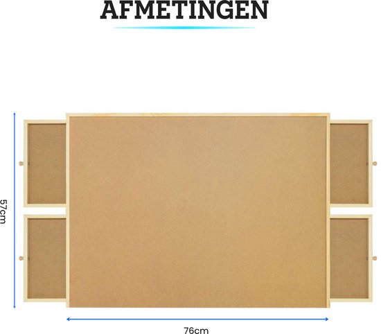 PiecePro Puzzelbord met 4 Lades - 1000 Stukjes - Puzzeltafel met Opbergsysteem - 76 x 57 cm - Puzzelmat - Portapuzzle - Puzzelplaat - Puzzelplank