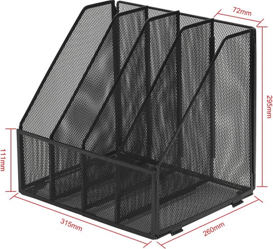EasyPAG Bureaublad Metalen A4 Tijdschriftenhouder Mesh Bureau Netjes