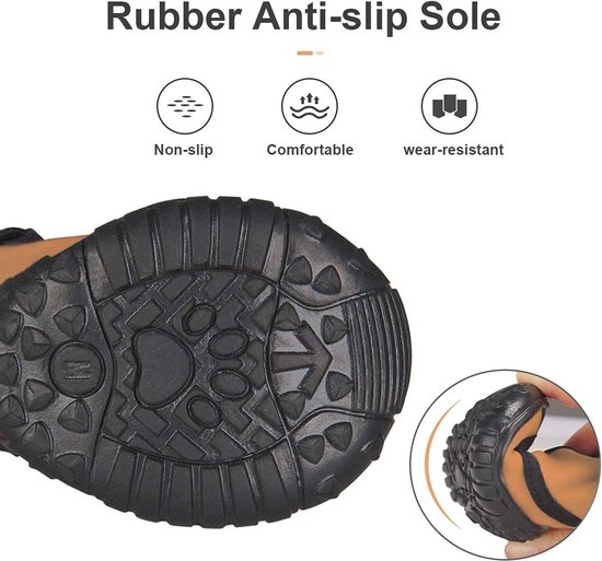 LZLUCKCOME Hondenschoenen, pootbescherming, 4 stuks, ademende hondenschoenen, met reflecterende riemen, schoenen voor de hond, klittenbandsluiting, sneeuwschoenen voor honden, outdoor, sport (6,6