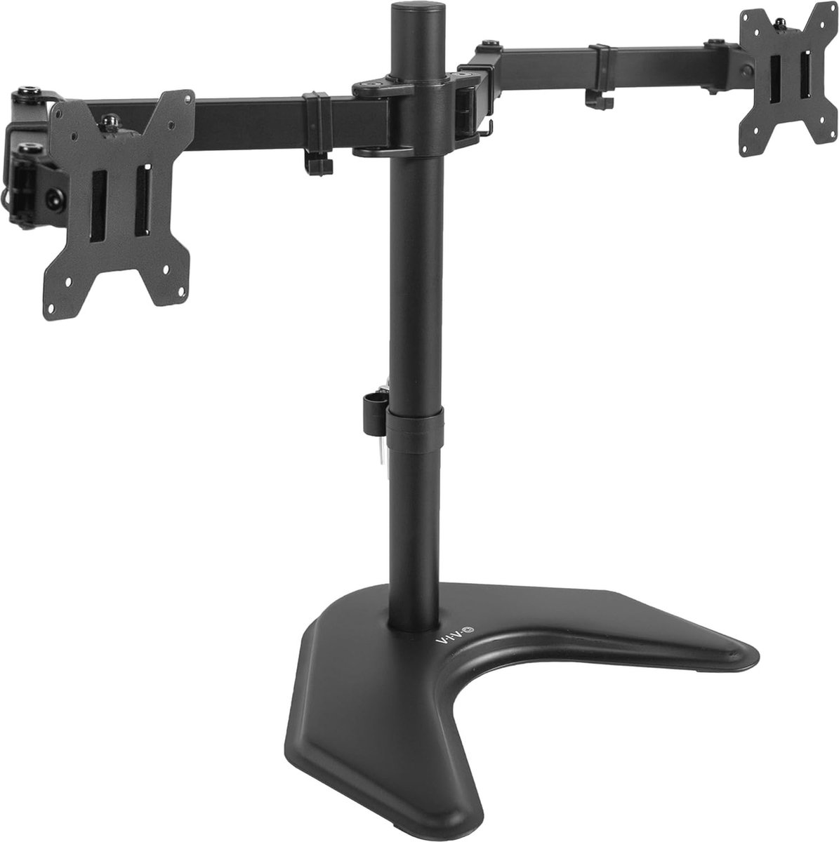 Ergonomische Dubbele Monitor Standaard voor 2 Schermen tot 32 Inch - Volledig Verstelbare Bureaustandaard met Kabelbeheer