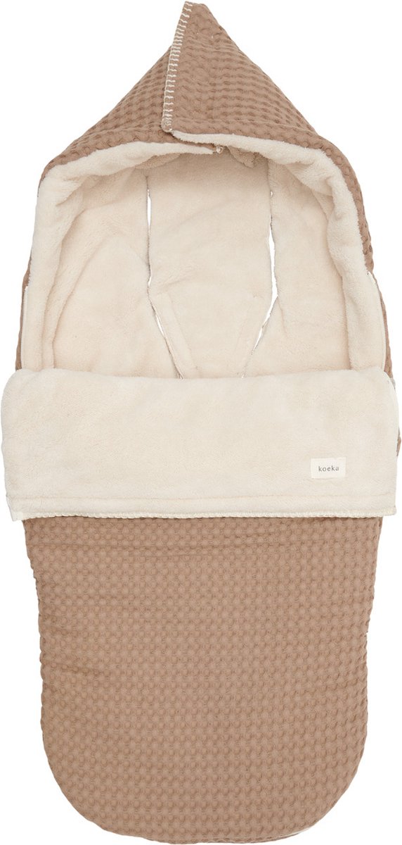 Koeka buggy voetenzak wafel/teddy Oslo caffe One Size