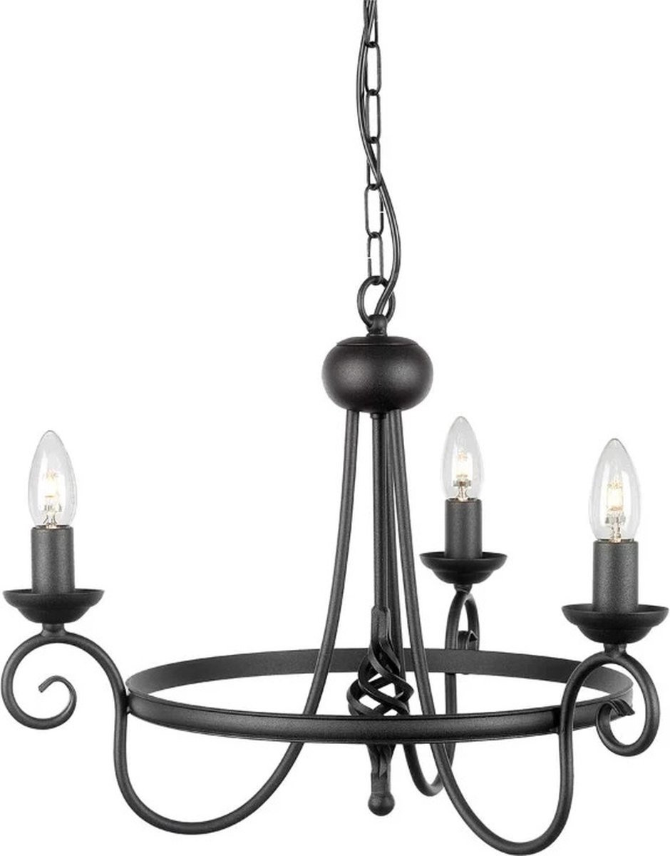 Elstead Lighting LED Kroonluchter | 3X E14 Max 60W | Dimbaar | Black