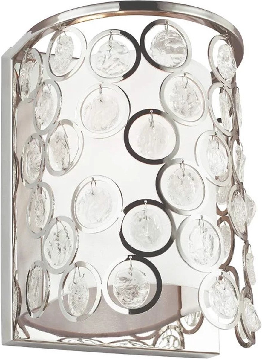 Feiss LED Wandlamp Lexi | 1X E27 Max 60W | Dimbaar | Polished Nickel