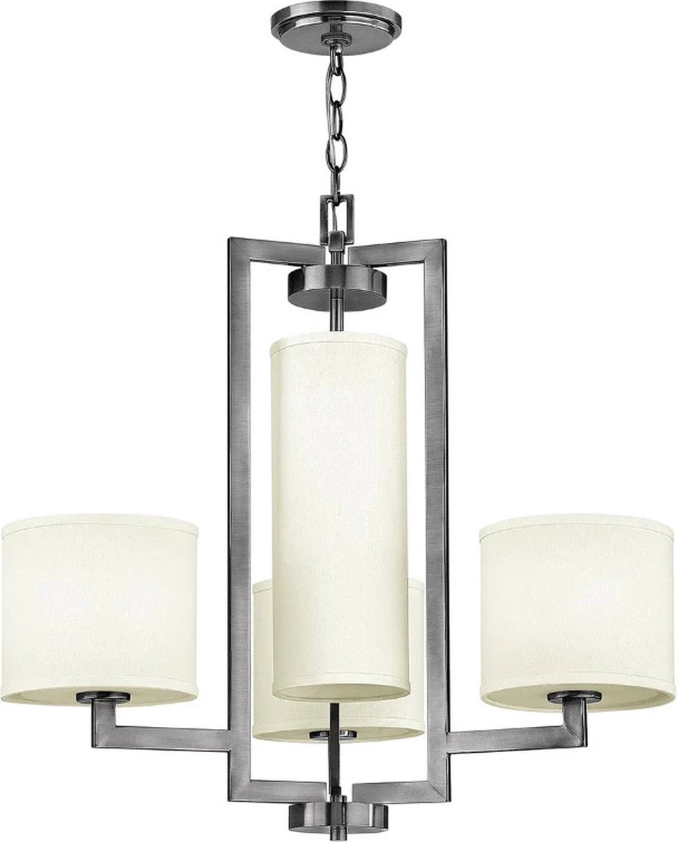 Landelijke Kroonluchter - Steady Lighting - - Landelijk - E27 - L: 62.9cm - Voor Binnen - Woonkamer - Eetkamer - Zilver