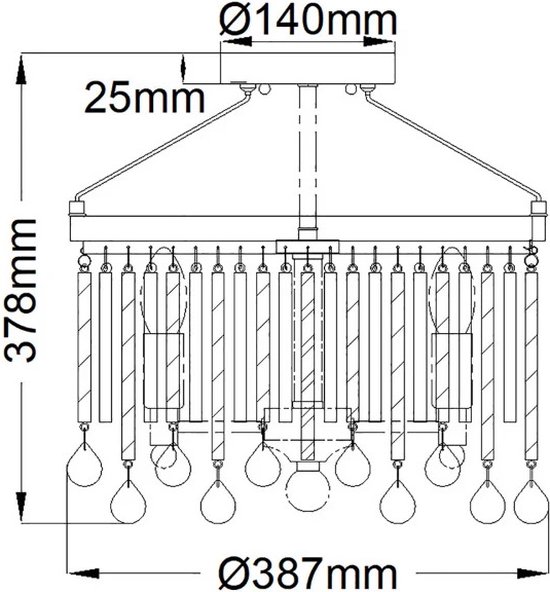 Plafonnier LED Kichler Piper | 3X E14 Max 60W | Dimmable | Chrome poli