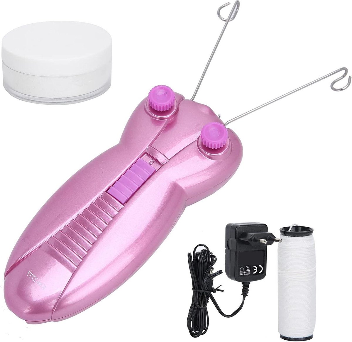 Elektrische eenrijge-epilator katoenen draad gezichts-lichaam-epilator - automatische inrijgmachine voor vrouwenhaarverwijderaar - EU-stekker 100-240 V - HTML content nodig .
