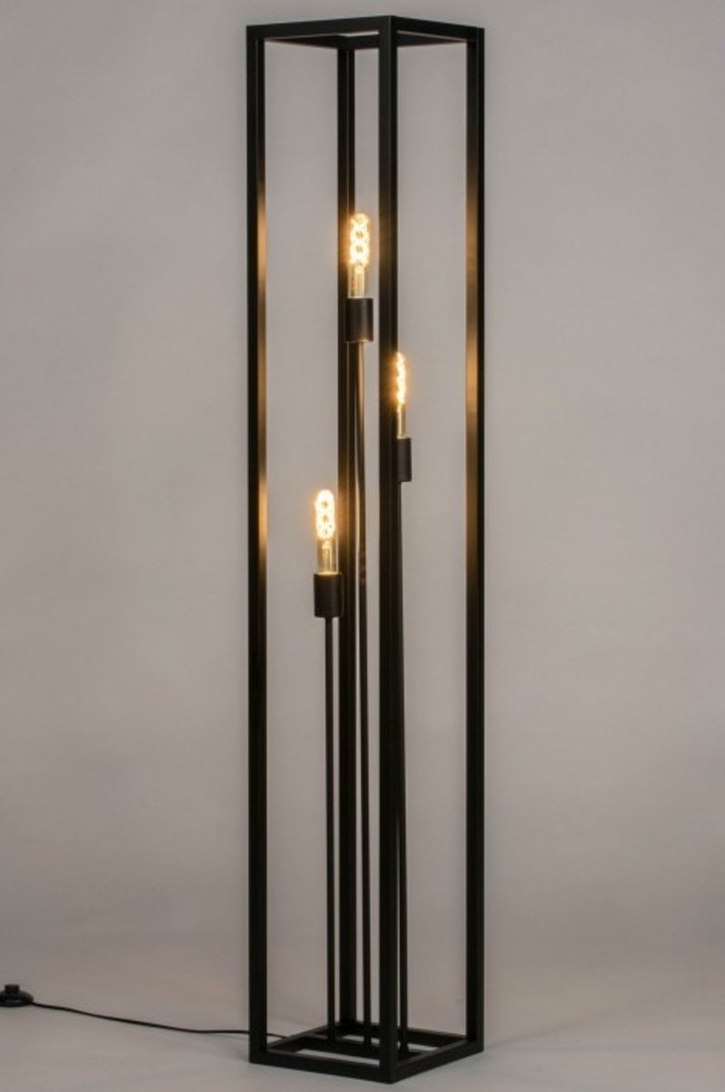 Lumidora Vloerlamp 73359 - TRENTE - 3 Lichts - E27 - Zwart - Metaal