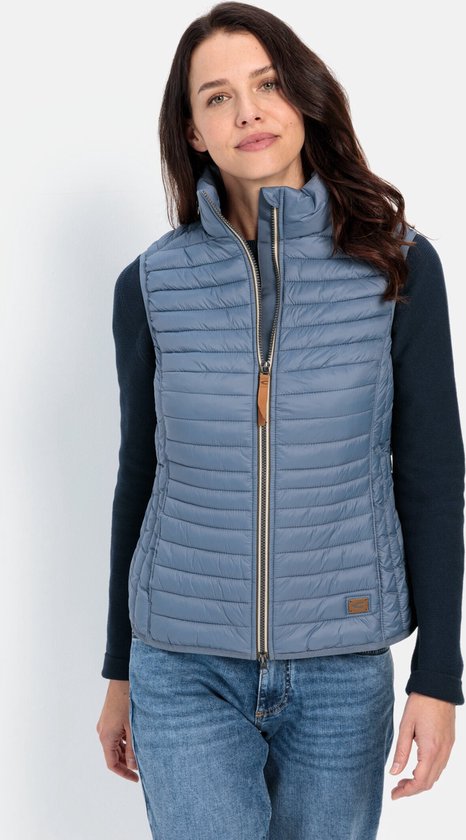 camel active Gewatteerd vest gemaakt van gerecycled polyamide - Maat womenswear-44 - Smoke Blauw