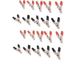 10 Pair Insulated Crocodile Clips - Electric Battery Connectors - 10A Electrical Clip Assortment - Electrical Test Metal Alligator Clamps - Best Price .