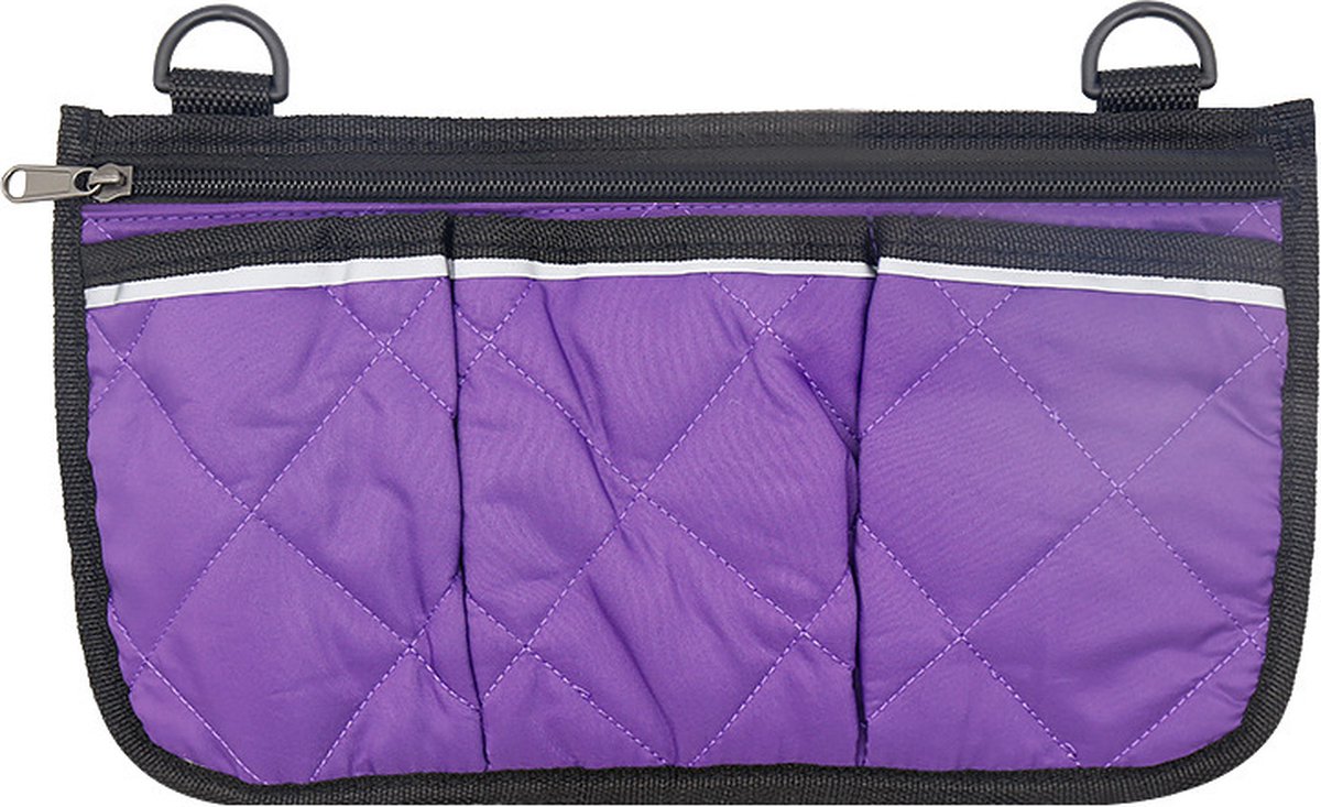 Goedkoopste Rolstoel zijtas met reflecterende strip, rolstoeltas rolstoel armsteun accessoires tas zijvak opbergruimte ophangbevestigingen organizer voor buiten babykar rollator elektrische scooter ouderen senioren volwassenen