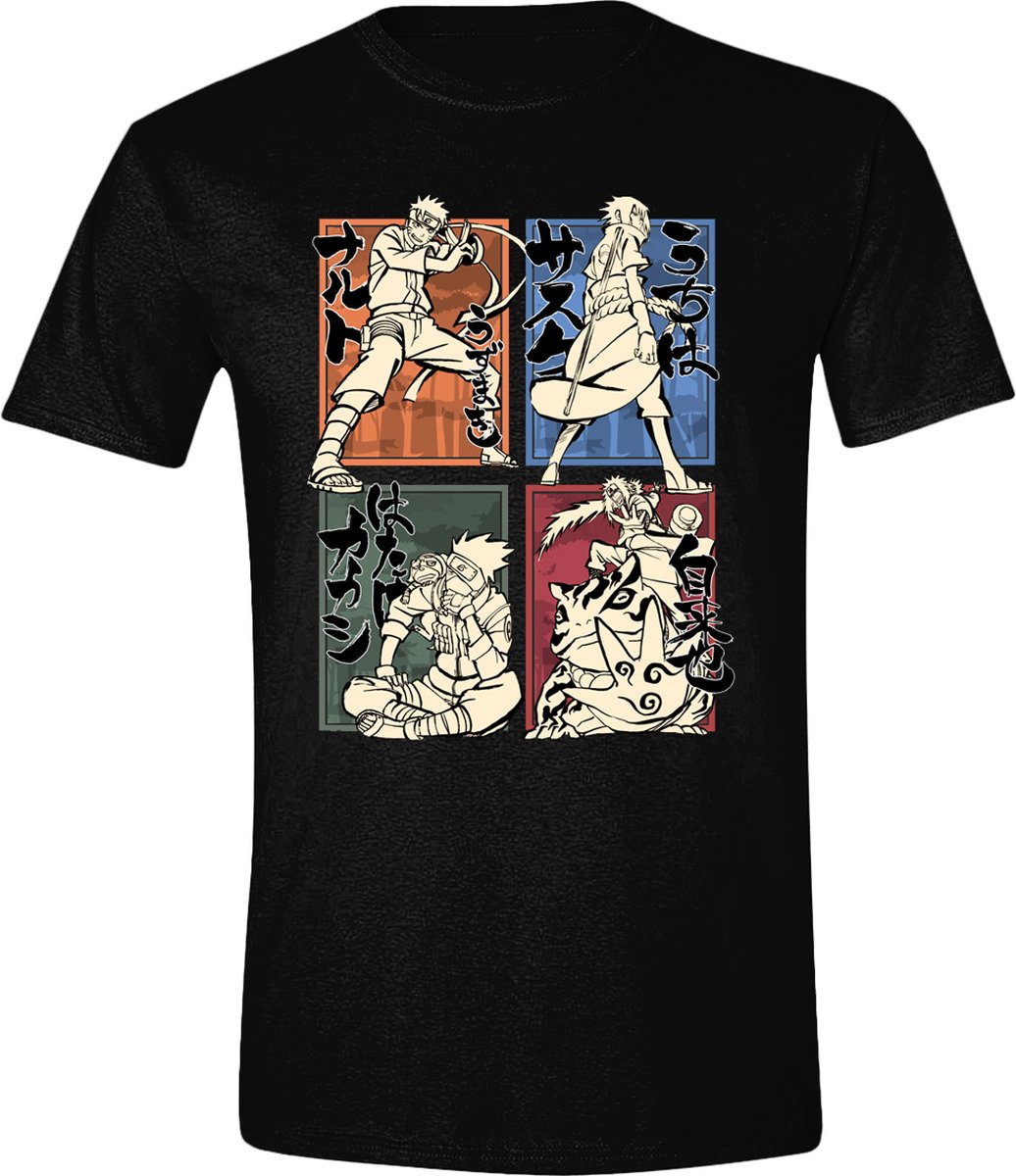Naruto Shippuden - Personages Heren T-shirt - zwart - M