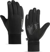 Chibaa - Kinder Sport Winter Handschoenen - Antislip - Touchscreen - Fietsen - Outdoor - Sporten - Voetbal - Wind - 5-8 jaar - Medium - Zwart