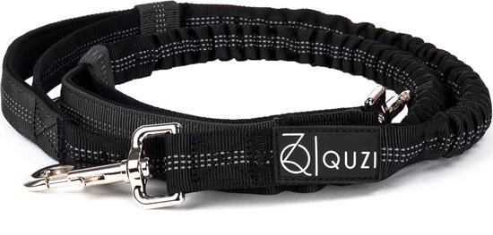 Canicross Looplijn Hond voor Hardlopen - Elastische Handsfree Hondenriem - Trainingslijn - 150/200cm - Zwart