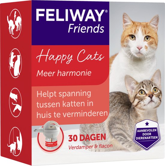 Feliway Friends - Startset - 1 Verdamper met 1 Vulling - 48 ml - Anti-conflict voor Katten