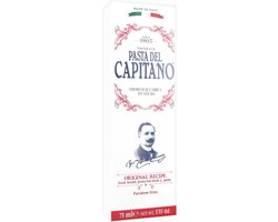 Pasta del Capitano 1905 – Original Recipe - Tandpasta zonder Fluoride – Smaak op basis van kruidnagelbladeren, groene mint en kaneel voor een frisse adem. Zonder Parabenen. 75ml.