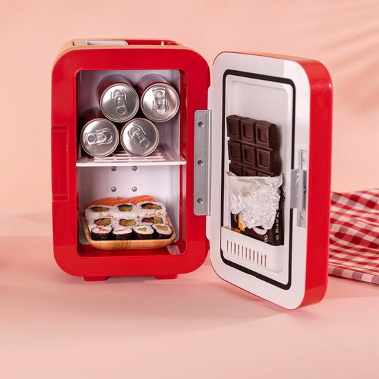 White-Label® Mini Koelkast - Minibar - Skincare Fridge - Rood — afbeelding 3