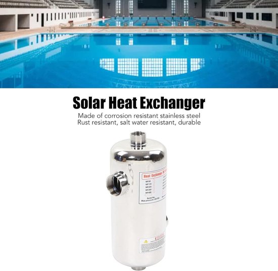 Zwembad Warmtewisselaar, RVS Zwembad Verwarming Tool met Vaste Beugel Zwembad Verwarming voor Zwembad Spa Zonneverwarming Zwembad Warmtewisselaar, RVS Zwembad Verwarming Tool met Vaste Beugel Zwembad Verwarming voor Zwembad Spa Zonneverwarming