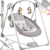 Bol.com tectake® Wipstoel "Dogs" – babystoel - baby bouncer - Inklapbaar met TrueSpeed-technologie en 5 Snelheidsniveaus - met s... aanbieding