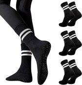 3 paar sokken - antislipsokken - vloersokken - puur katoenen sokken - antislipkousen - yogaoefeningsokken - one size fits all - geschikt voor yoga, ballet, dans, gym op blote voeten - zwart