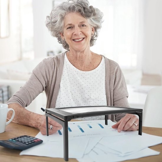 Loupe avec Siècle des Lumières LED - Loupe 5x pour la lecture et les loisirs - Portable et pliable