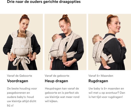 Stokke Limas Draagzak, Floral Beige - Versie 2023 (OCS) - Draagzak voor pasgeborenen met halve gesp - Drie draagopties - Veilig vanaf de geboorte en tot 15 kg van Stokke — afbeelding 5