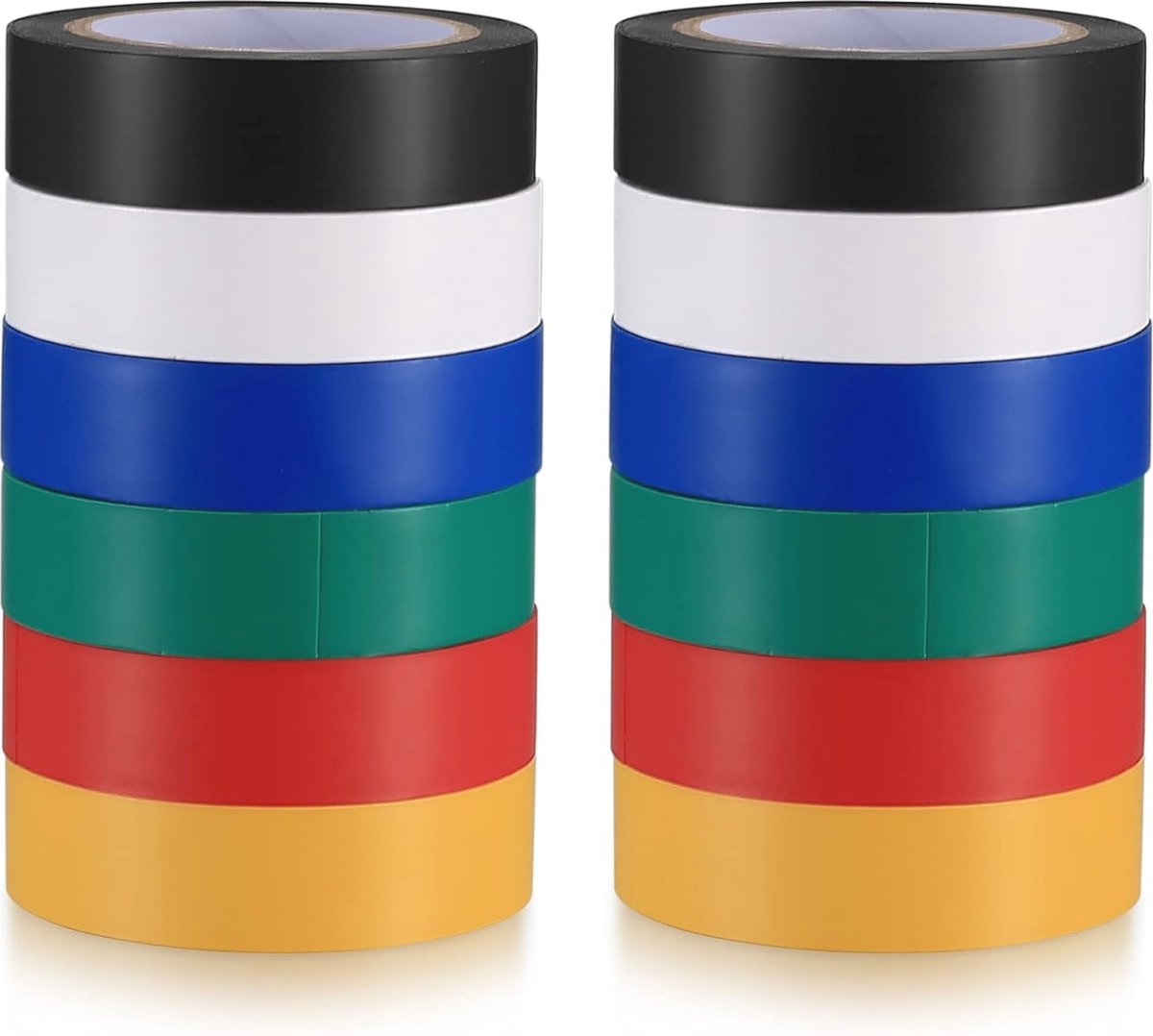 Goedkoopste Isolatietape Set van 12 - Meer kleuren - Waterdicht en Flexibel voor Elektrische Isolatie