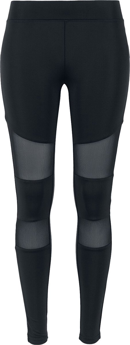Urban Classics Tech Mesh Dames Legging – S Zwart